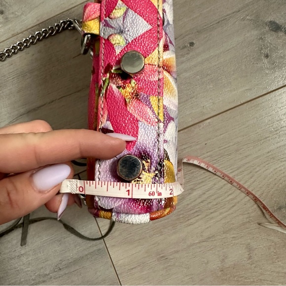 Rebecca Minkoff floral cross body bag on chain and leather - Picture 5 of 17